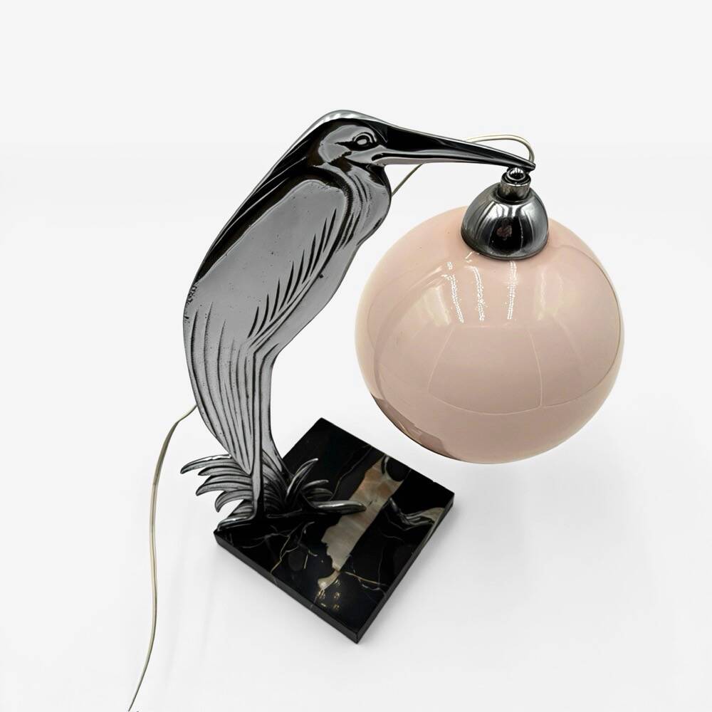 Chrome marabout lamp Art Deco
