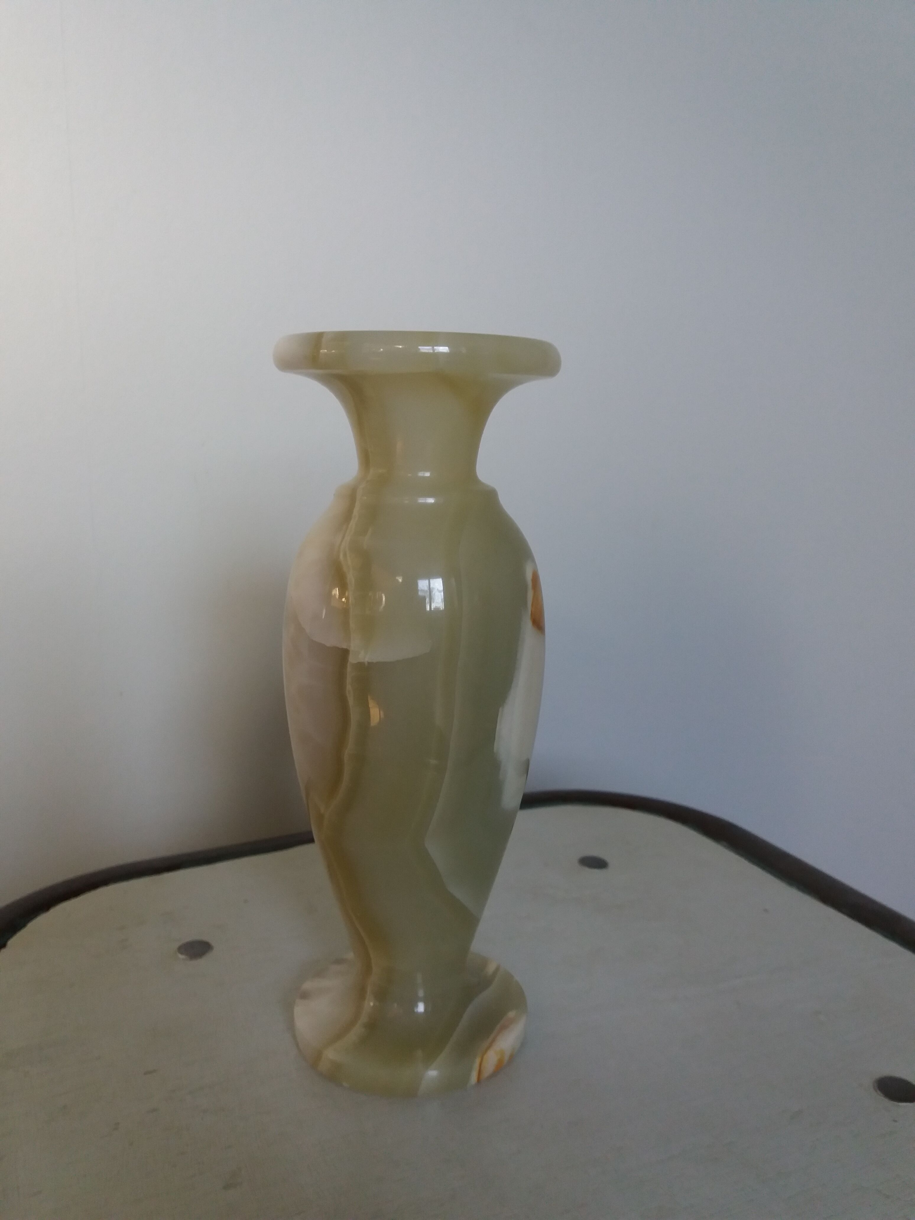 Polished marble vase