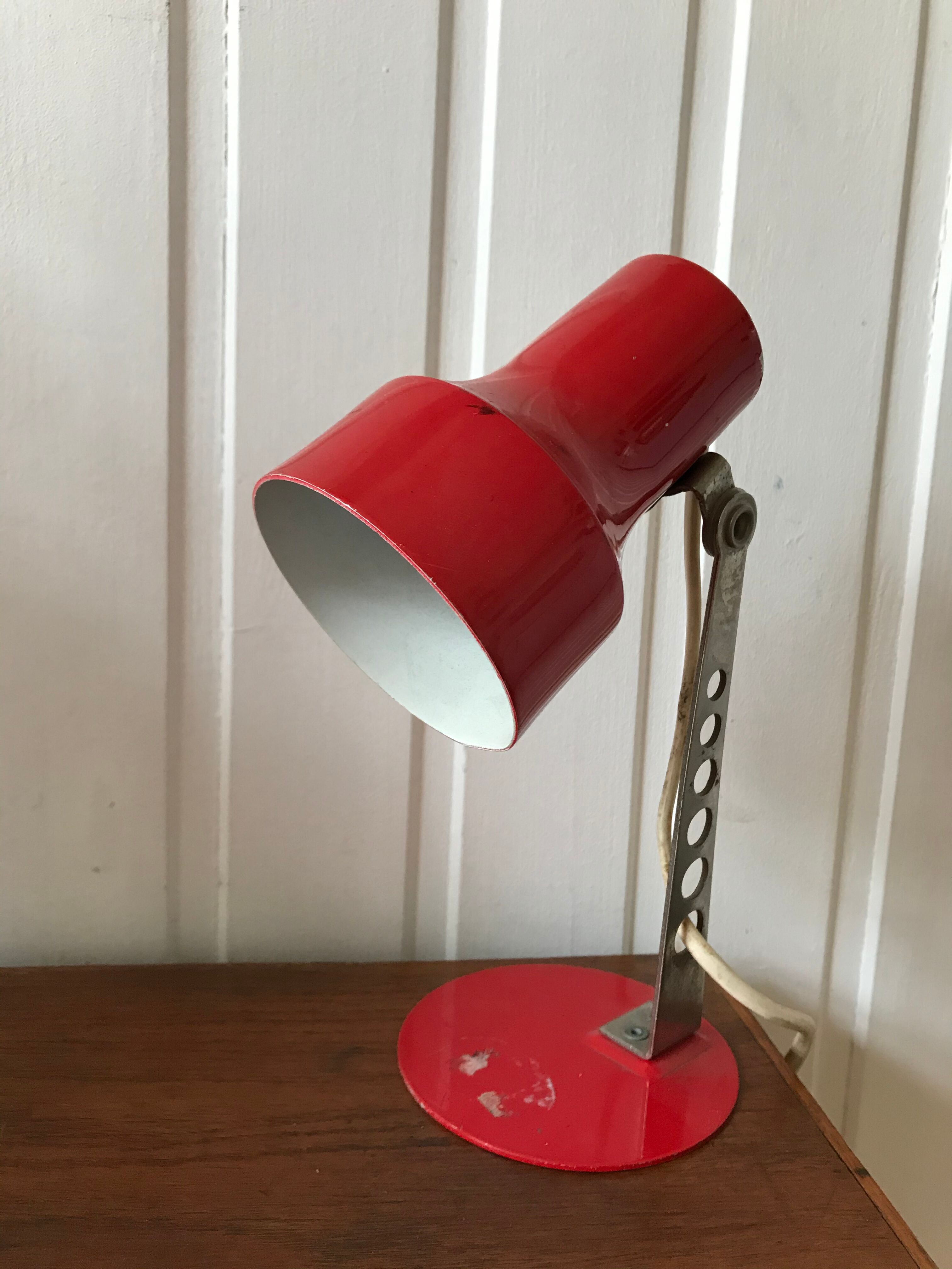 Vintage red lamp 1950