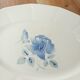 Plat ovale Digoin rose bleue