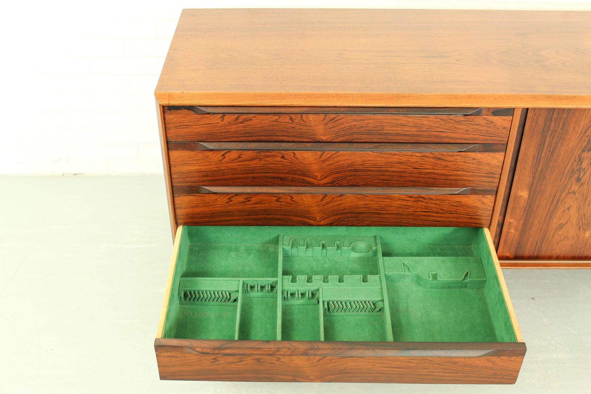 Danish Rosewood & Teak Sideboard By Ib Kofod Larsen For Fredericia Møbelfabrik 1950's