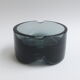 Scandinavian ashtray in 1970's moulded smoked glass