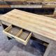 Shop counter in sandblasted pitch pine - Circa 1940