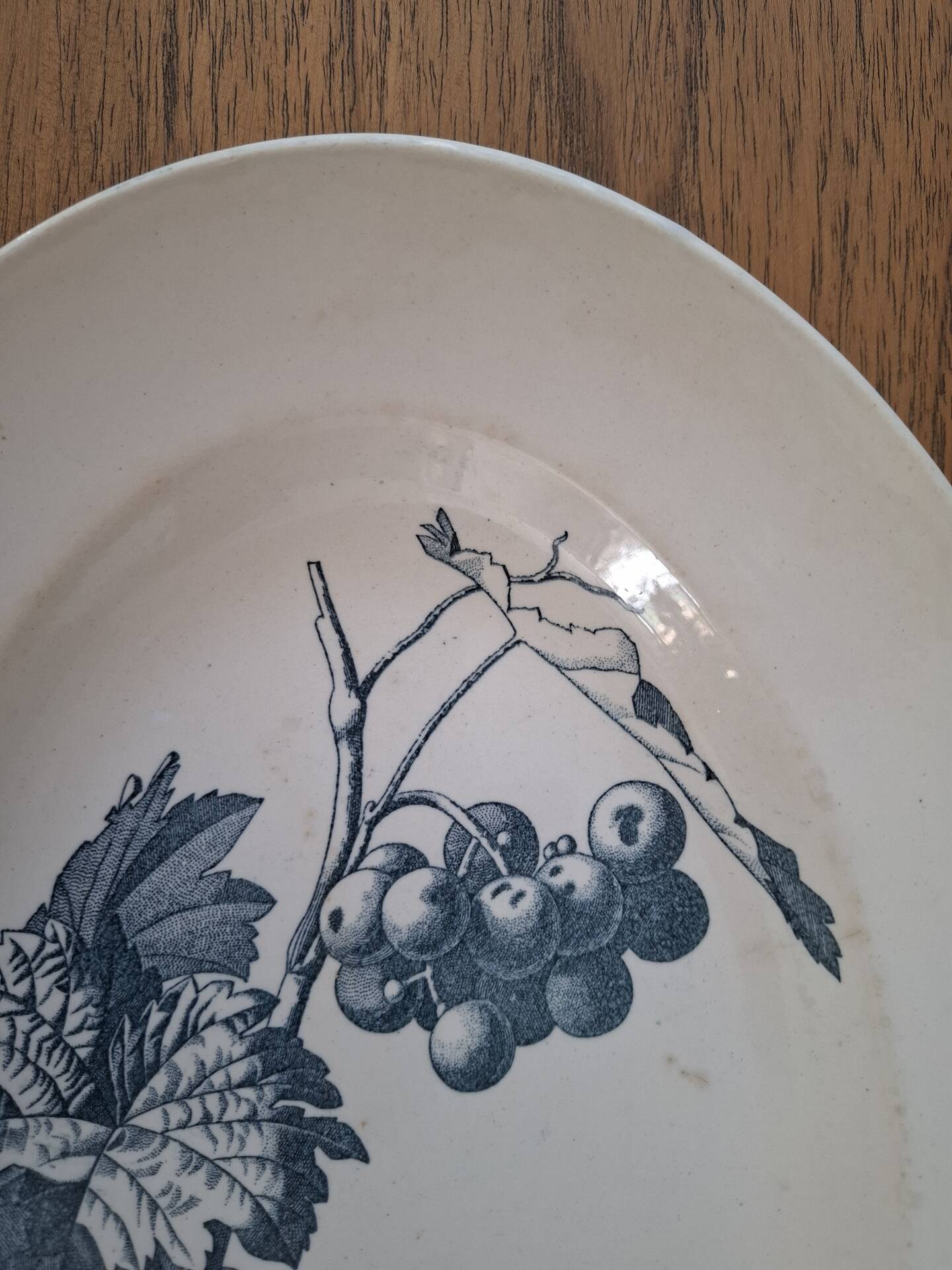 Oval ironstone plate