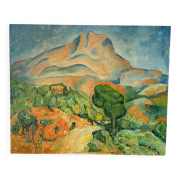 Route of the St Victoire Mountain, oil on canvas