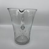 Chiseled crystal pitcher
