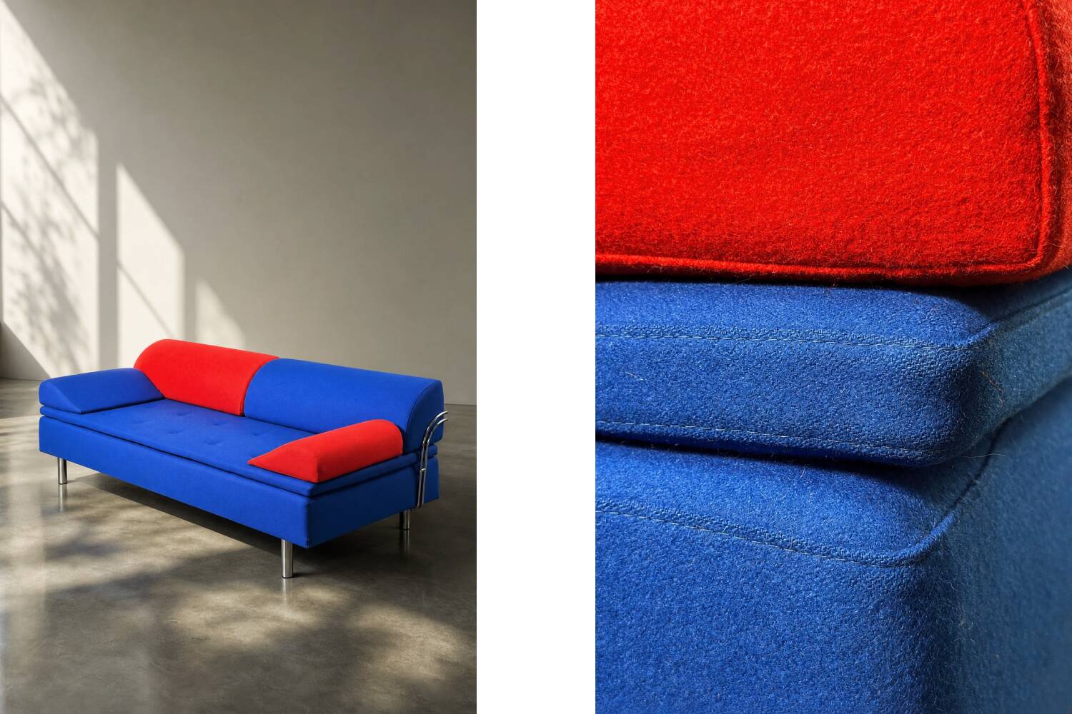 Vintage Mid-Century Danish Memphis Design Sofa Diva Daybed by G. Olsen