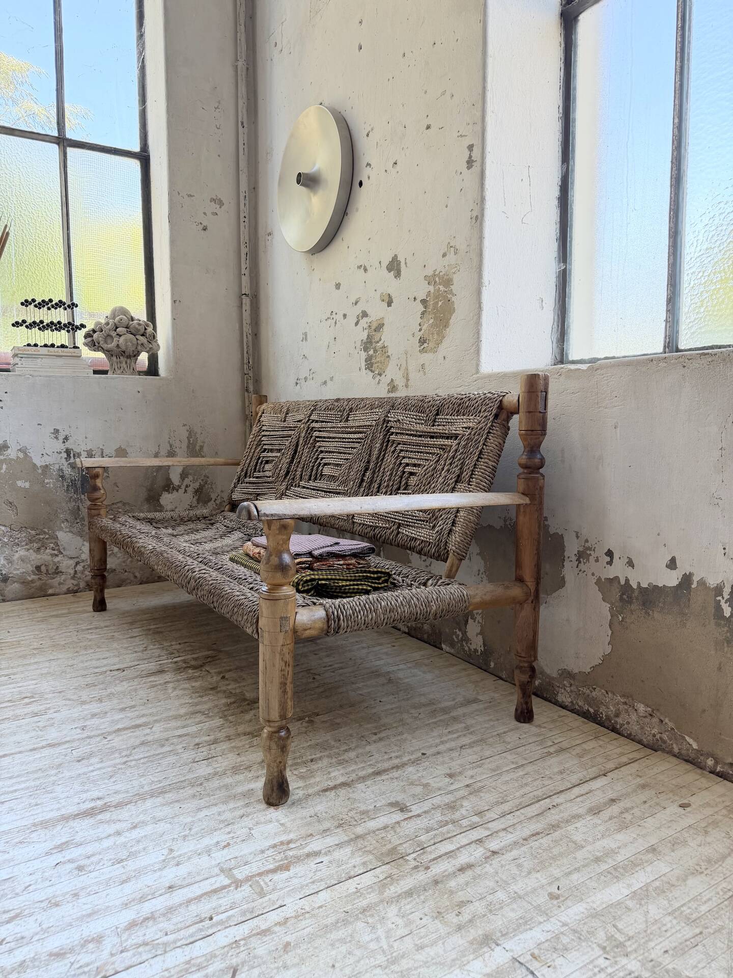 Audoux and Minet cord bench