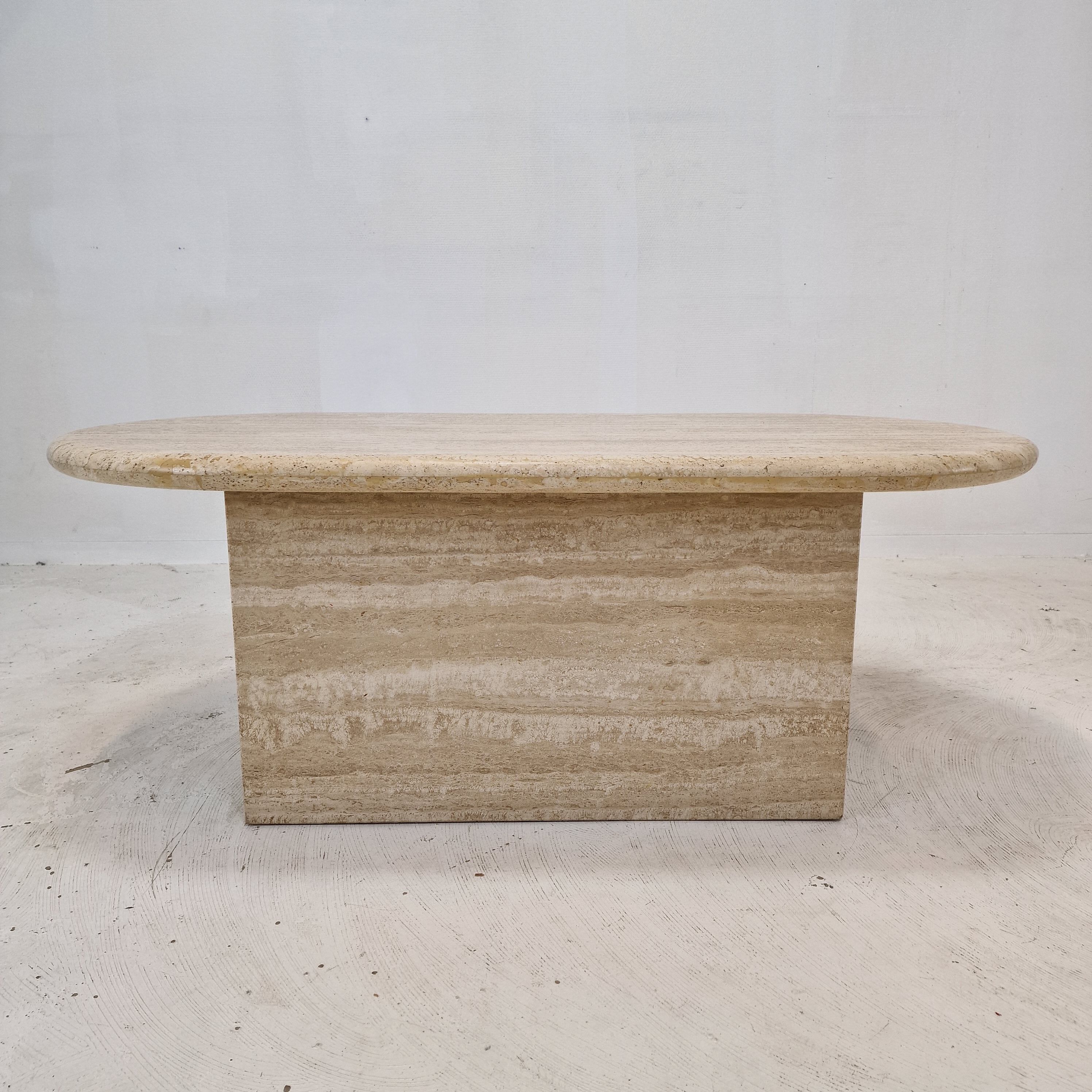 Travertin coffee table