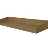 Vintage wooden wall shelve rack bookshelf in pinewood