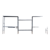 60s string wall shelf modular in black metal