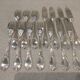 7 forks, 7 fish knives, silver-plated metal, Christofle Marly.