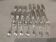 7 forks, 7 fish knives, silver-plated metal, Christofle Marly.