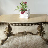 Brass and onyx coffee table