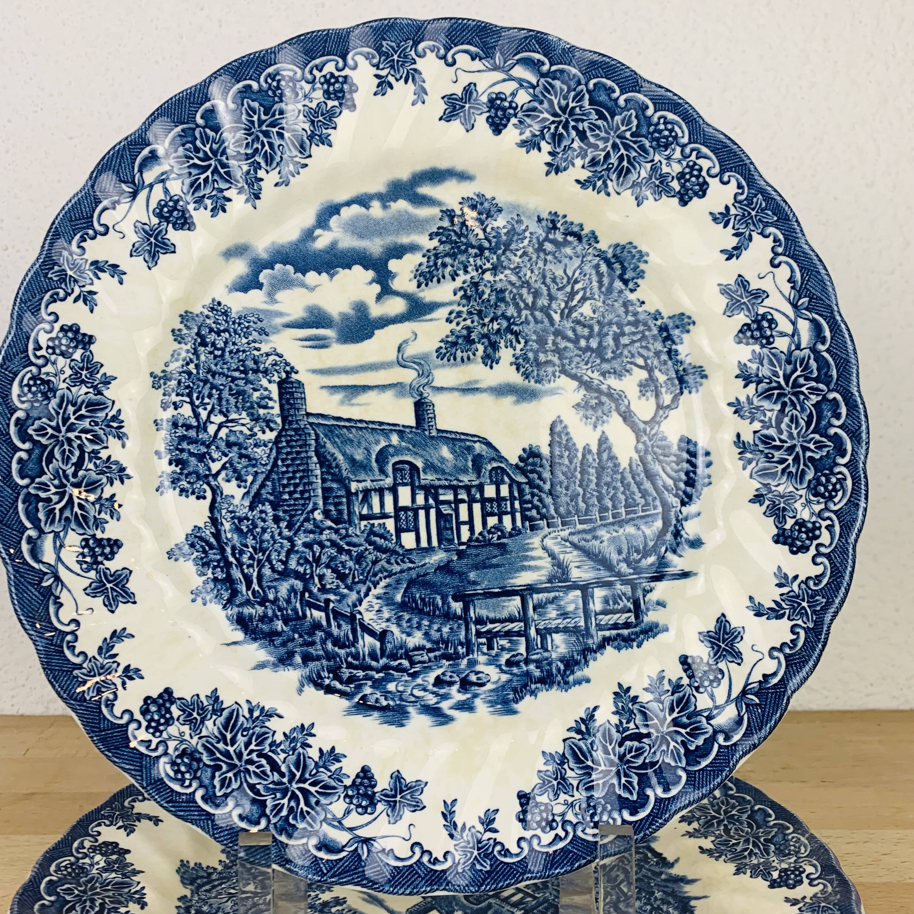 5 Myott The Brook English Ironstone Dinner Plates