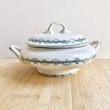 19th century "opaque Gien" iron clay tureen