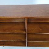 Teak compass foot bookcase shelf