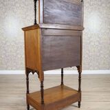 19th-Century Small Walnut Cabinet with the Motif of Sunflowers attributed to George Davis, 1890s