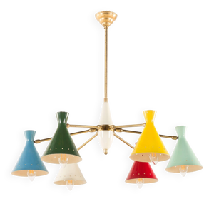 Lustre coloré italien