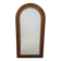 Wood and rattan mirror