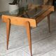 Scandinavian coffee table from the 60s glass top