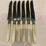 Series of 6 horn handle knives