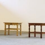 Pair of Vintage Danish Oak Bedside Tables with Drawer & Shelf, Kjærnulf style