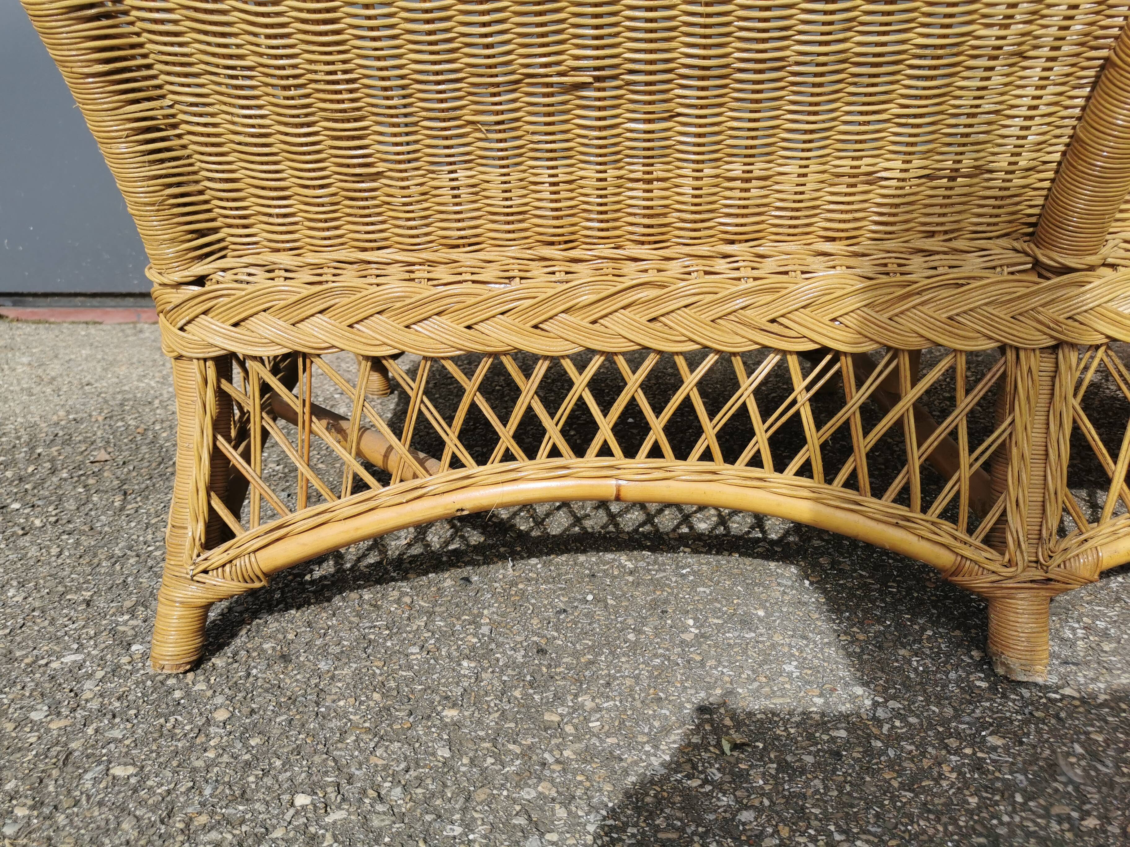 Complete rattan lounge from the 1950s