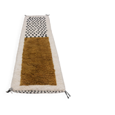 Handwoven coloured wool rug, 265 x 70 cm - R319