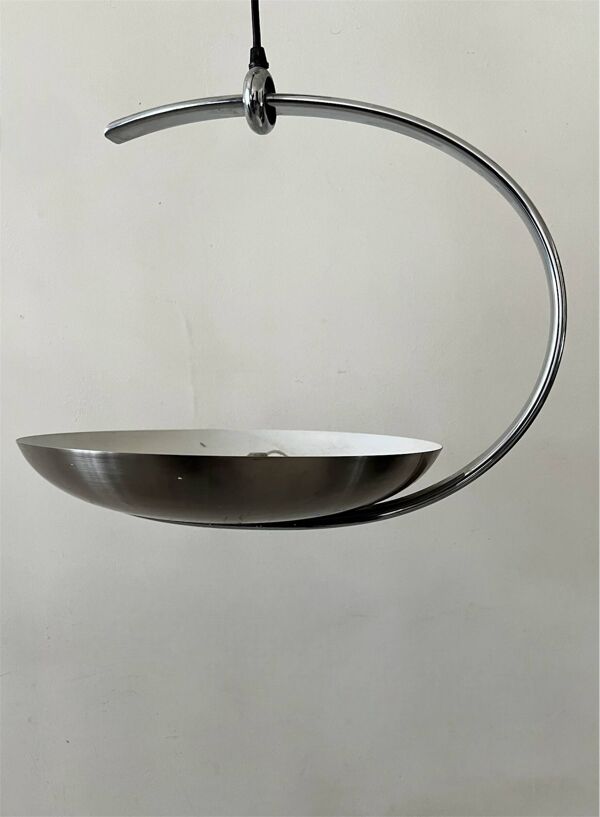 Suspension design arc métal chromé ''les actuels'' de Lucien Gau, Paris 1960