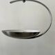 "Les Actuelles" chrome metal arc design pendant light by Lucien Gau, Paris 1960