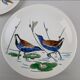 Gien service model birds in polychrome earthenware hand painted