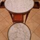Pair of antique nesting tables in marble and brass – Louis XVI style