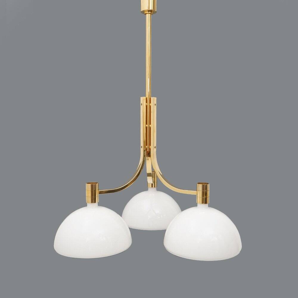Ceiling light As/Am gold-plated by Franco Albini and Franca Helg for Sirrah, 1970s.