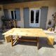 Solid pine table for 10 people.
