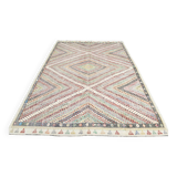 7x10 Large Kilim Rug Colorful Design, 210x292 Cm