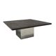 Table basse en pierre et acier par Draenert, années 1970
