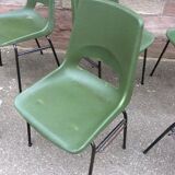 Vintage metal & plastic design chairs 1960 grosfillex