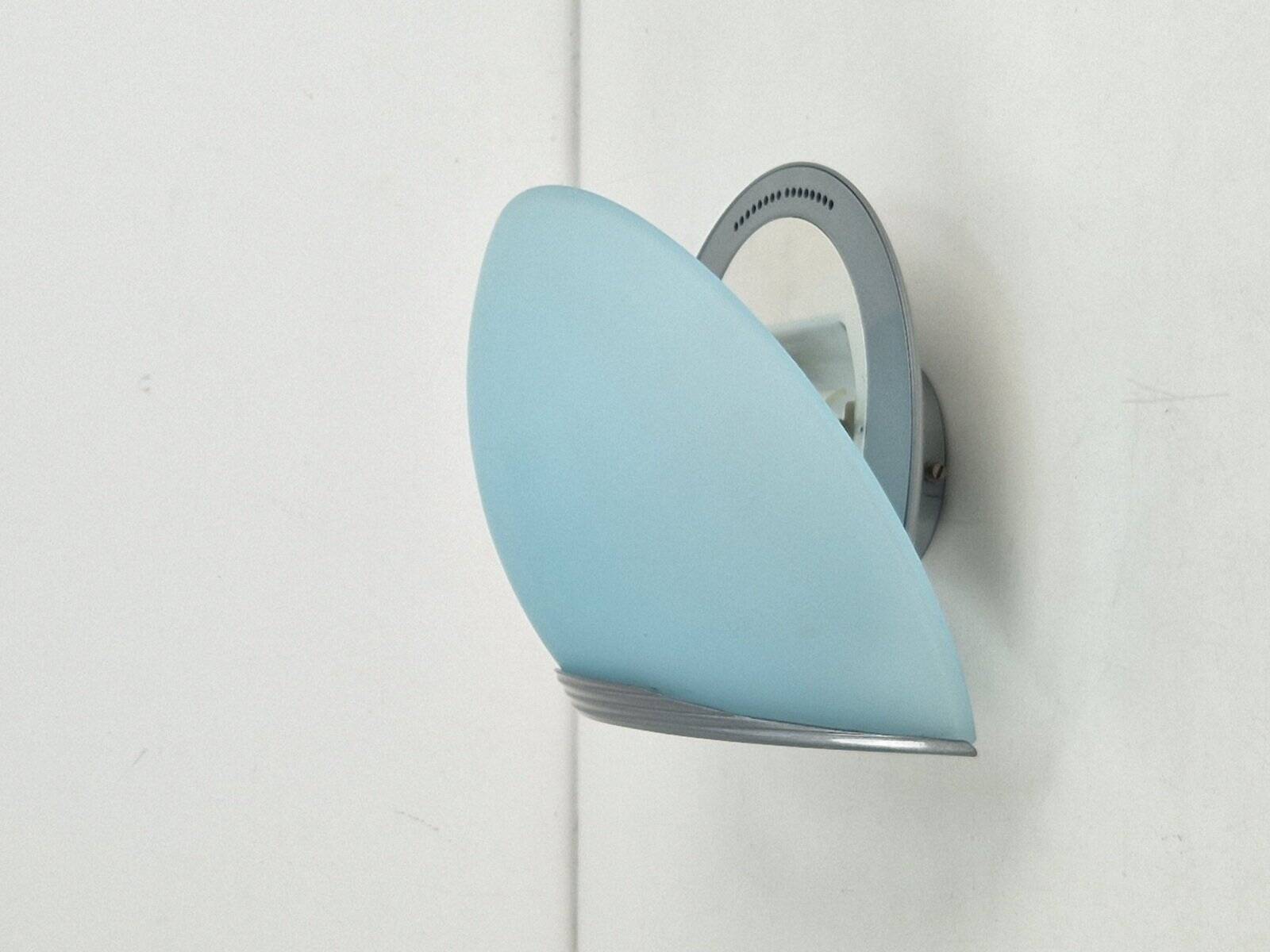 Shell Glass & Metal Wall Lamp by Alvaline Bologna, Italy, 1980s