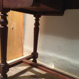 Rustic oak writing table with drawer