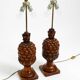 Pair of very decorative large Mid Century Modern "Pineapple" table lamps ma