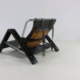 Seventies leather grasshopper lounge object by Sonja Wasseur