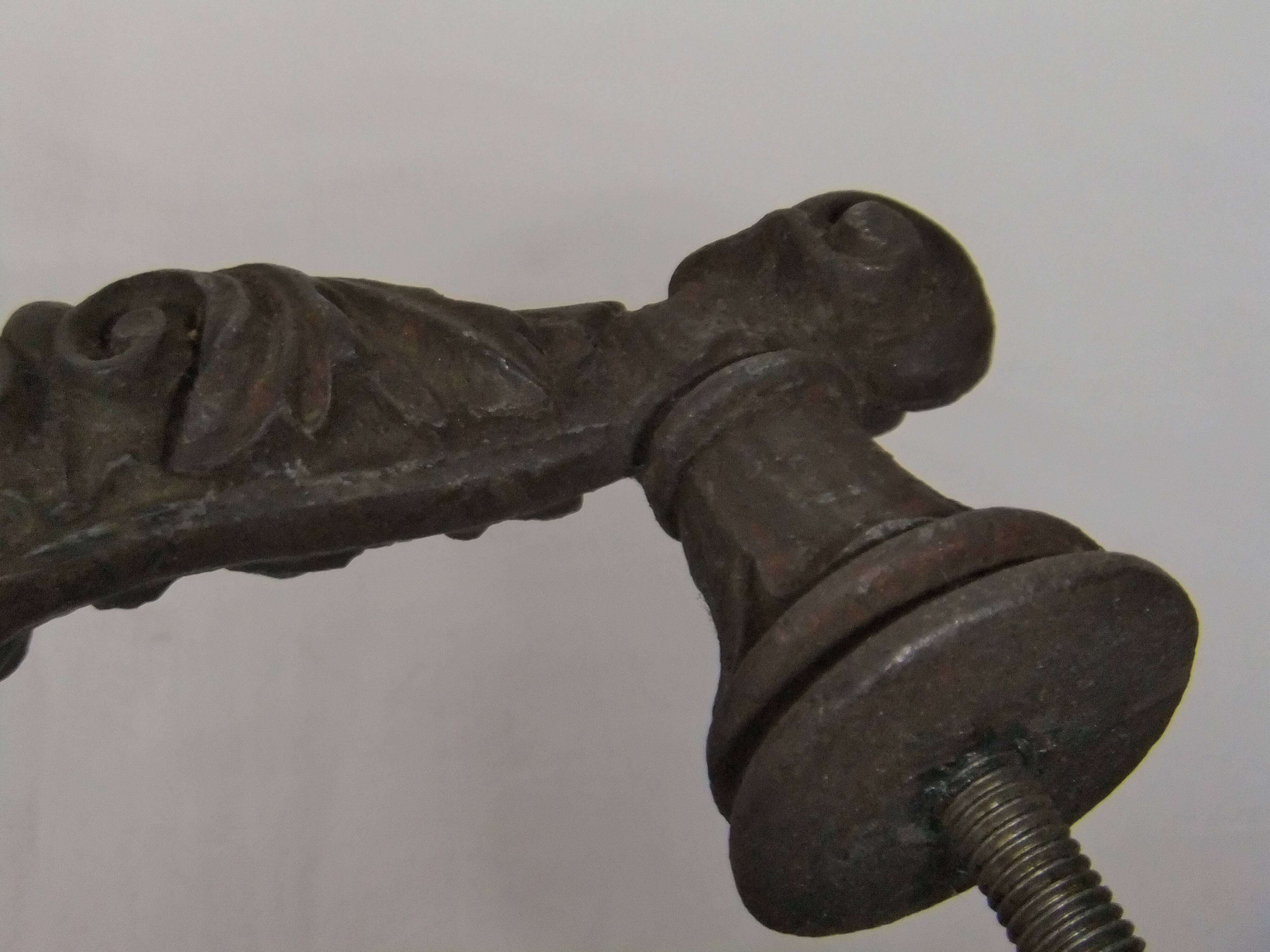 Cast iron door handle