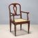 Antique walnut armchair with caned seat, Italy, 18th century