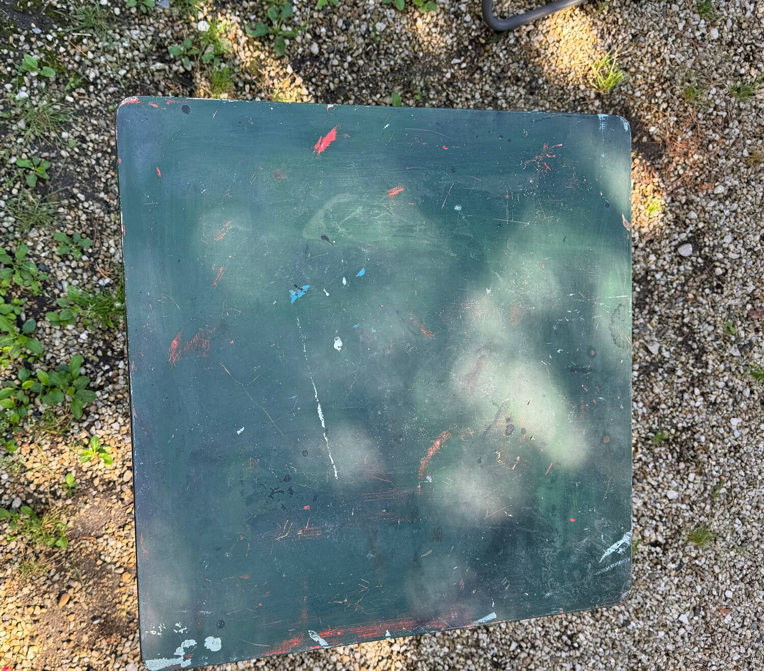 Tolix set, 2 t4 chairs and a Tolix mini kub table