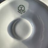 Set of 8 oyster plates or compartment plates, aquatic model Lourioux Fo.