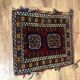 Vintage Handmade Wool Carpet Bag: Oriental Tribal Art Shoulder Bag