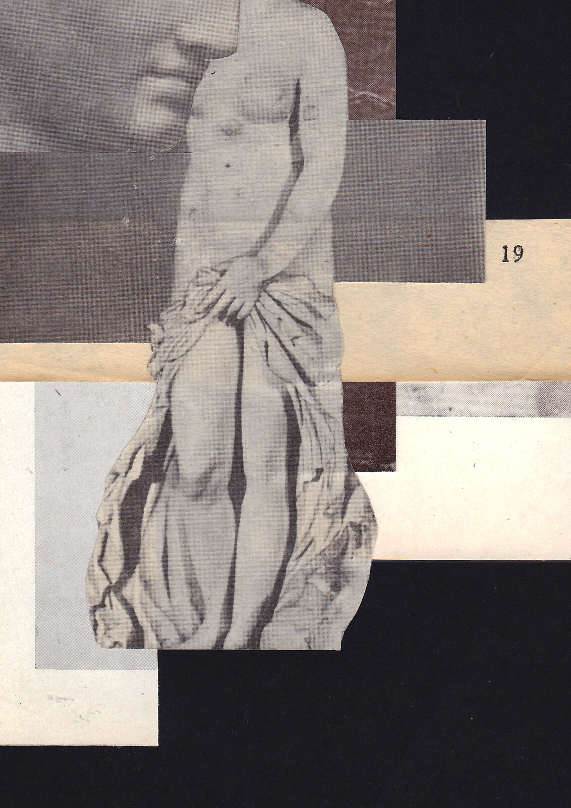 Collage on paper Idol