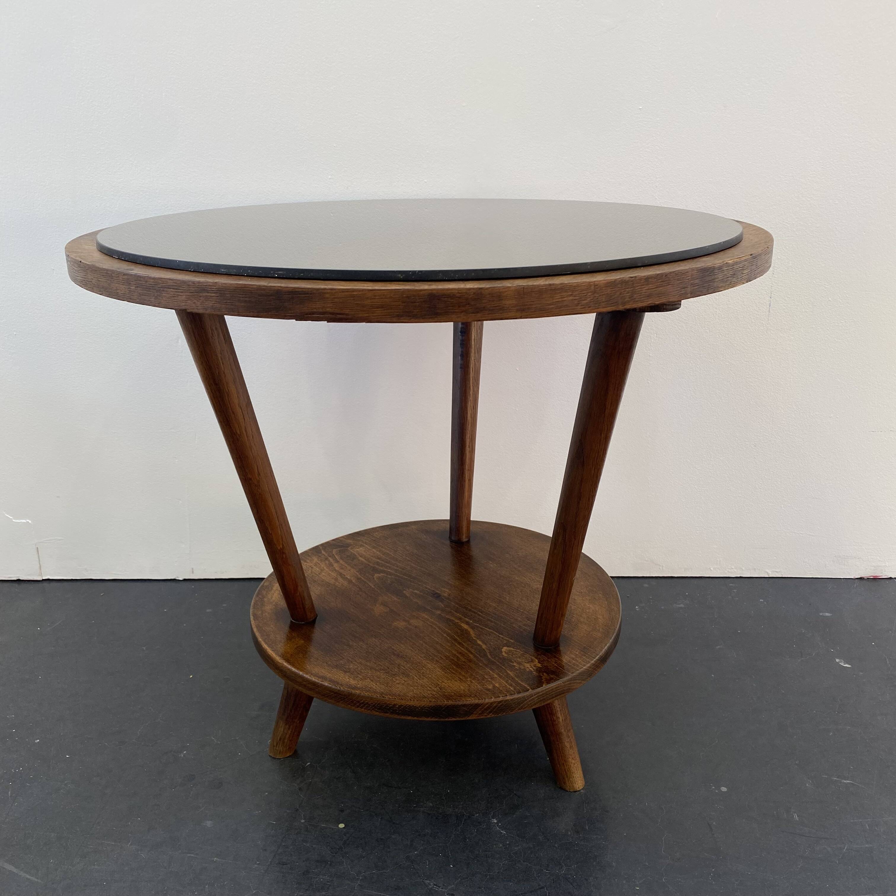 Art deco tripod pedestal table