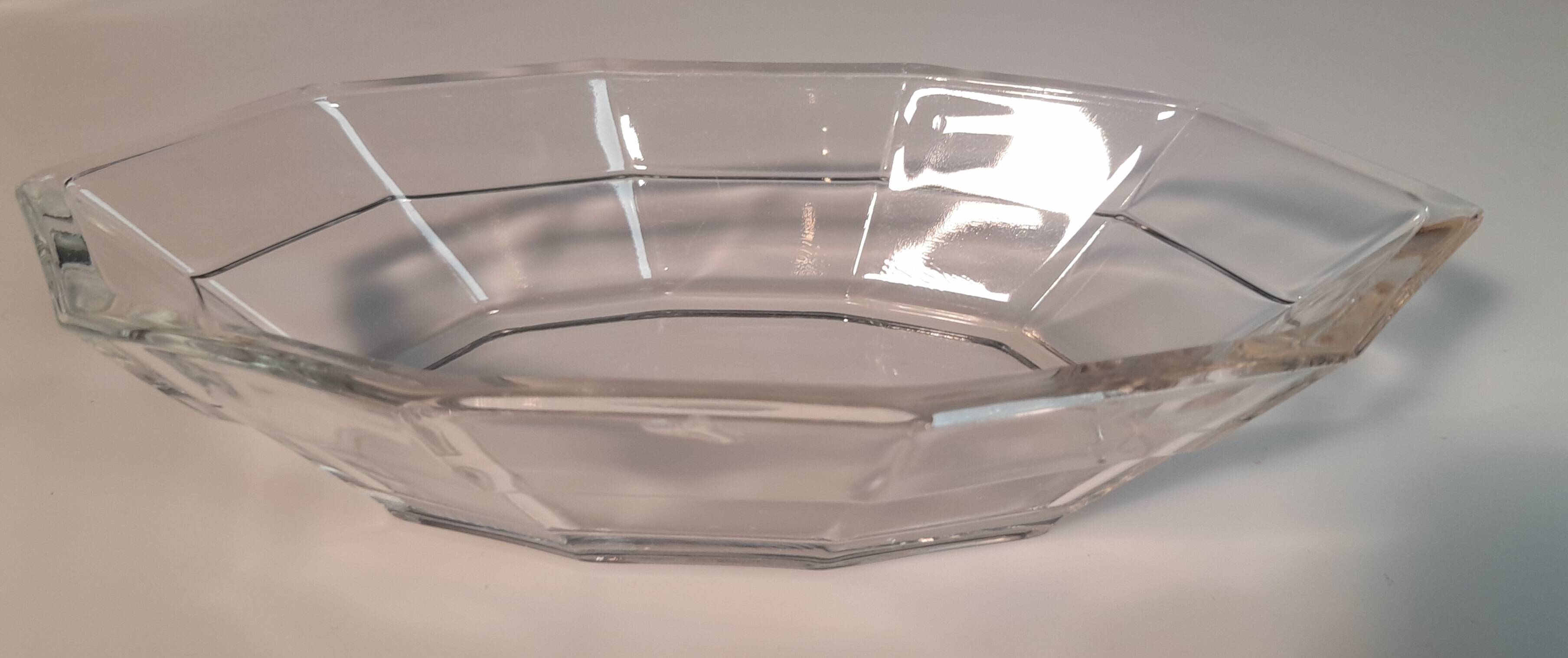 Set of 9 Art Deco Glass Faceted Ramekins